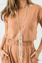 Load image into Gallery viewer, Macramé Majesty - White Necklace
